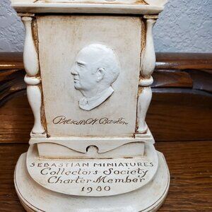 Sebastian Miniature Collectors Society Charter Member Plaque 1980 - Signed